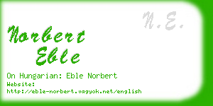 norbert eble business card